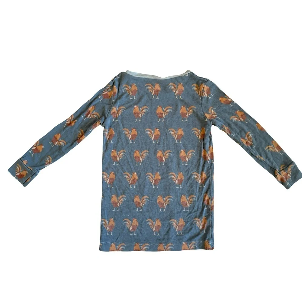 Kickee Kids Rooster Print Pajama Top - Kids Unisex 3T